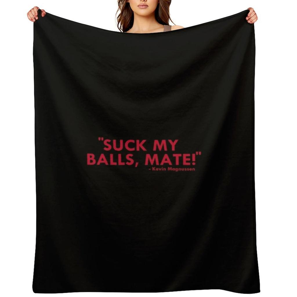 Suck my balls mate! (M Throw Blanket Bed covers Plush Plaid on the sofa Luxury Blankets