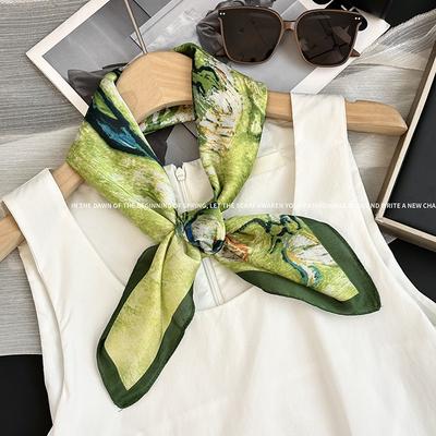 70 quadratisches Tuch Hals kleines Tuch neue Mode Seidentuch hochwertiges dekoratives Temperament Tuch Kopftuch Stirnband