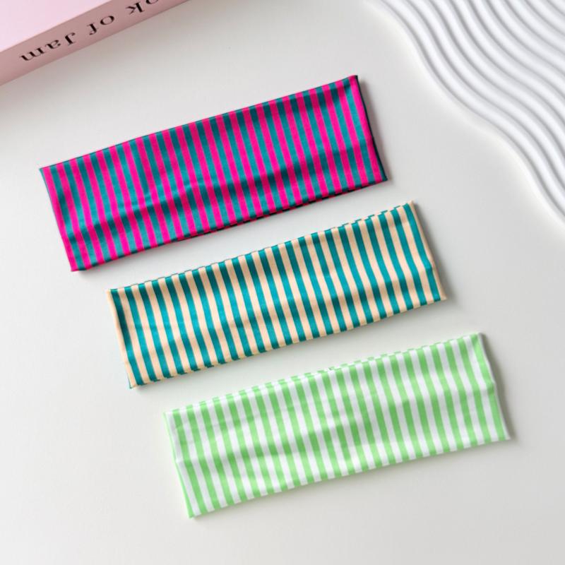Stylish Women's Hair Bands Sweet Striped American Stretch for Sports Travel Fitness
