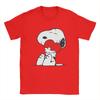 Vintage Snoopys with Heart TShirt for Unisex Crewneck Pure Cotton T Shirts Short Sleeve Tees Summer Clothes