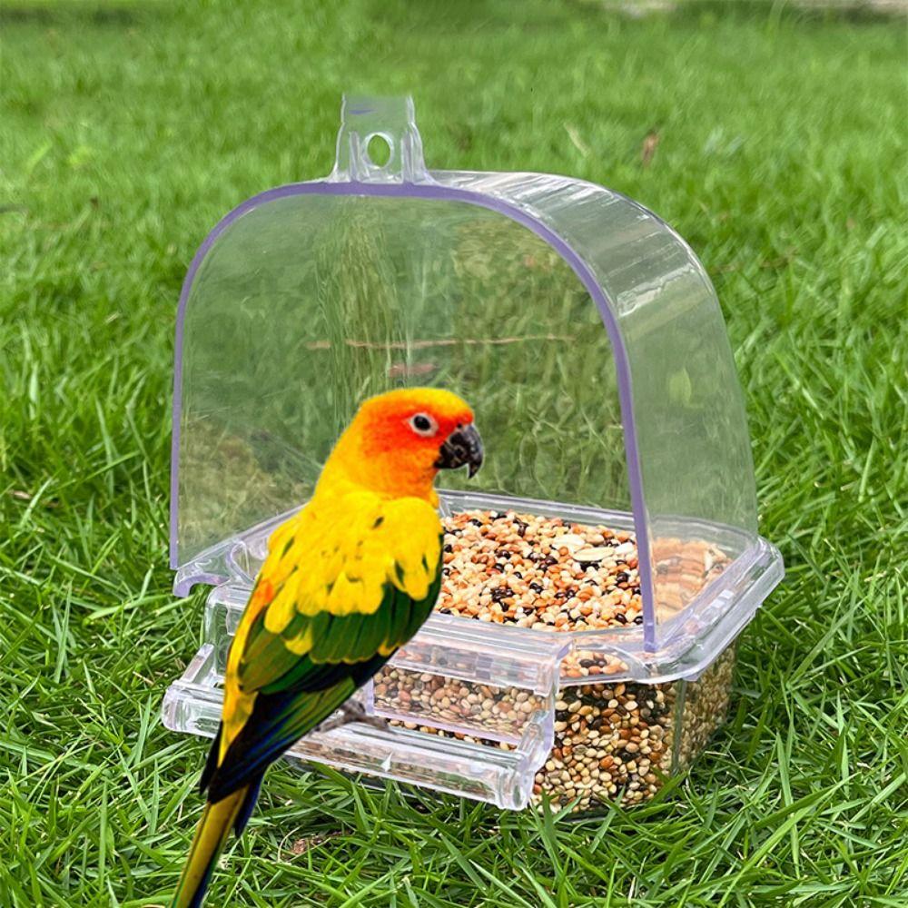 Durable Hanging Parrot Feeding Trough Bird Food Container Bird Cage Feeder Bird Accessories