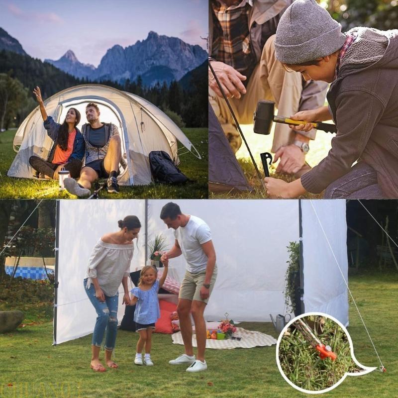 20 Pcs Heavy Duty Plastic Spiral Tent Stakes for Beach Canopy Outdoor Ground Anchors Durable Pegs for Tents And Canopies