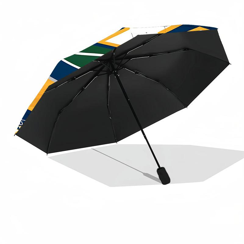 Jazz Basketball Team Umbrella 8-Frame for Travel, Camping, Casual Lightweight Portable Umbrella, Essential for Every Family Holidays Gift