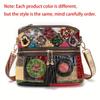 Leather Snake Color Handmade Casual Daily Personalized Tassel Flower Shoulder Crossbody Women'S Bag