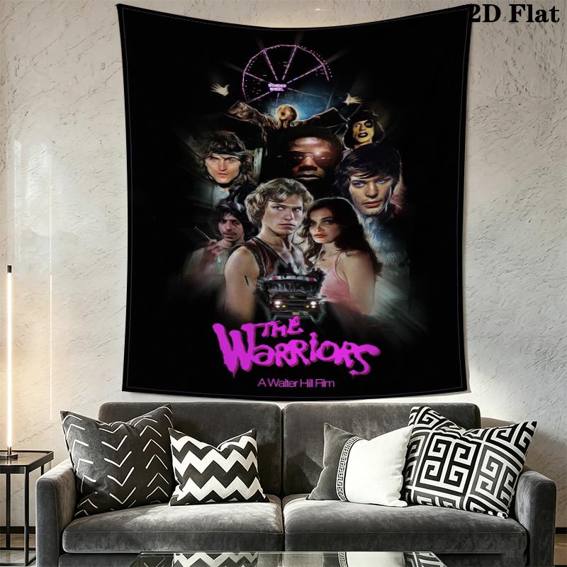 the warriors Wall Tapestry Aesthetic Wall Hanging Printed Fabric Blanket Decorative Tapestries for Bedroom Living Room Home Decor