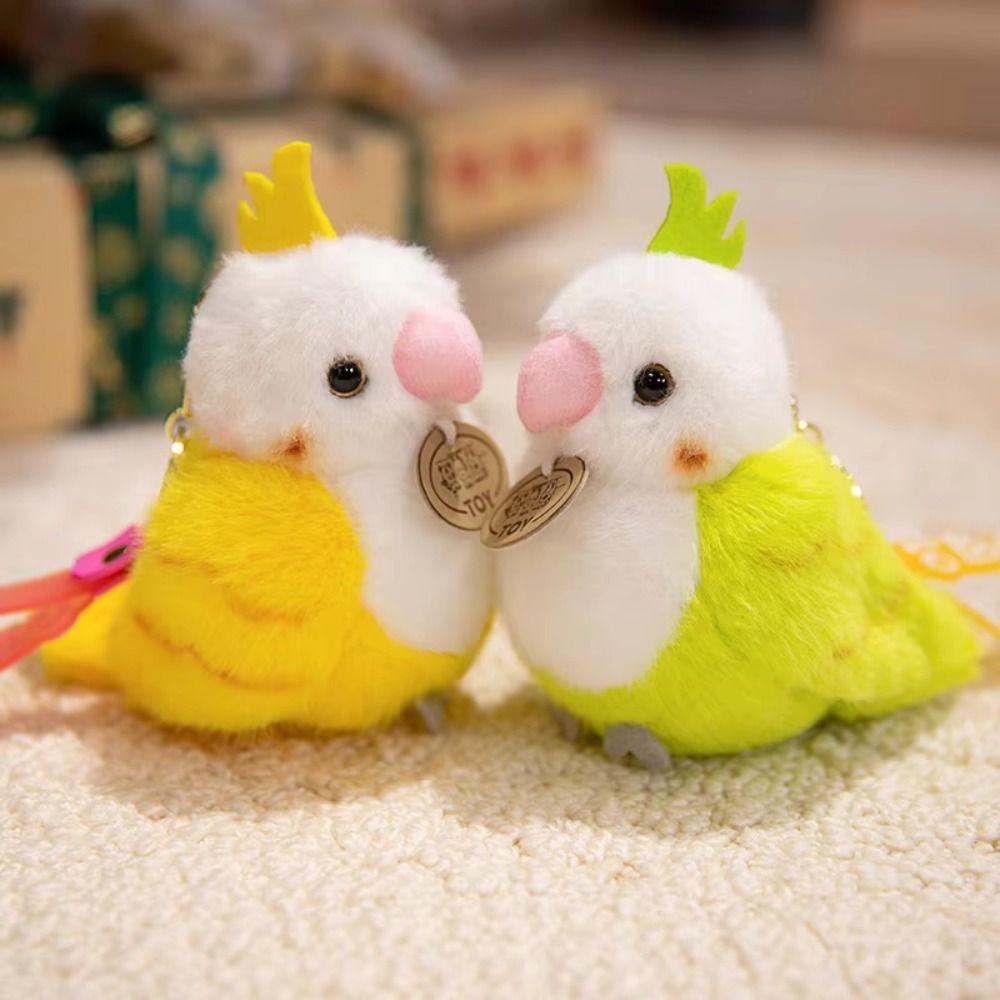 Simulation Parrot Plush Pendant Plush Animal Standing Shoulder Animals  Birthday Gifts