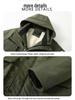 Men's Plus Size Hooded Winter Jacket - Thick, Plush, Water/Wind/Cold-Resistant, Mid-Length for Larger Sizes