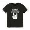 Born To Rock Kids TShirt Boys Girls Unisex Baby Clothes Cool Fashion Style Tops Children Summer Short Sleeve Graphic Tee Shirt