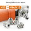 2 Piezas Adaptadores de Amoladora Angular Tornillos Adaptador Rosca M10 a M14 y M16 Conexión de Broca Para Uso Profesional