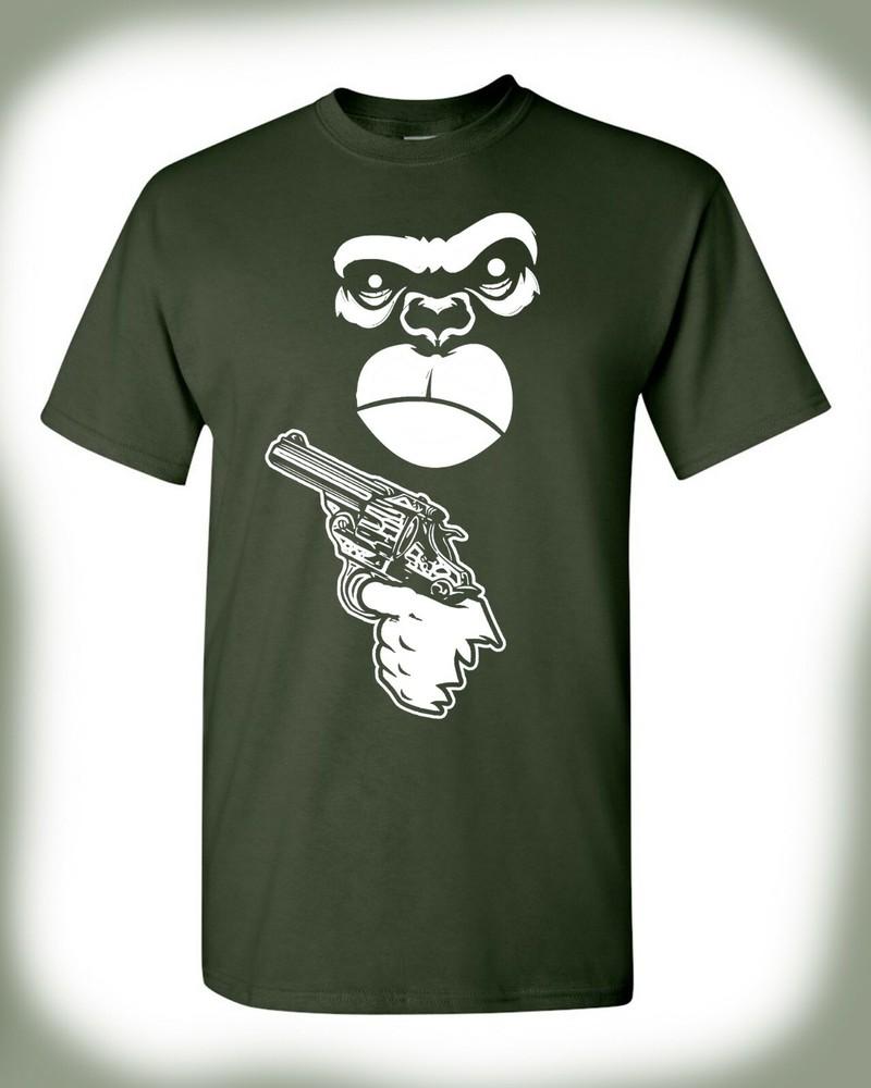 Горилла со ремнем на руке Животные Смешная партизанская война Унисекс футболка S