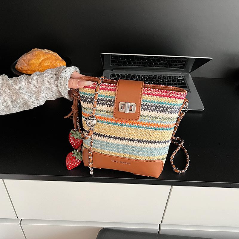 

Пляжная сумка для отпуска на море, женская новая модная повседневная сумка на плечо no pendant коричневый