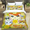 3D Printing Cartoon Lovely Hamtaro Bedding Set Duvet Cover Pillow Set Birthday Gift Children Quilt Cover Bedding Home Textiles