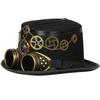 Punk Top Hat Lady with Compass Gears Goggles Compass Head Wear Cosers Costume Accessories for Industrial Age