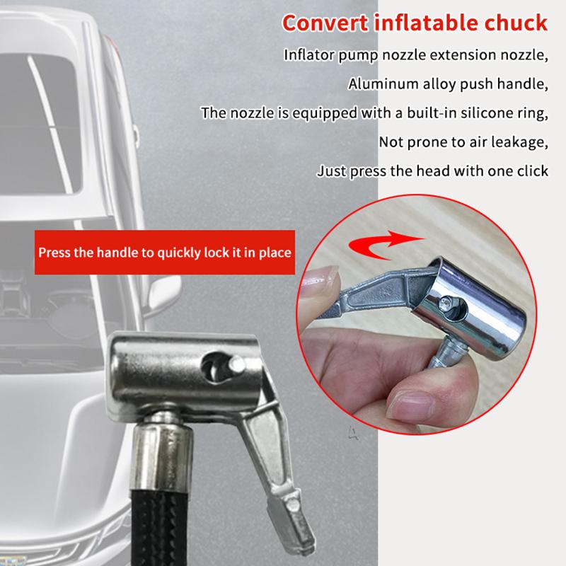 Portable Inflatable Pump For Car Tire Air Chuck Compressor Tire Inflator Tire Chuck With Barb Connector For Hose Repair