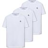 Maglietta a maniche corte con scollo rotondo tinta unita, confezione da 3, top da uomo, bianco K20918C00033829H8001
