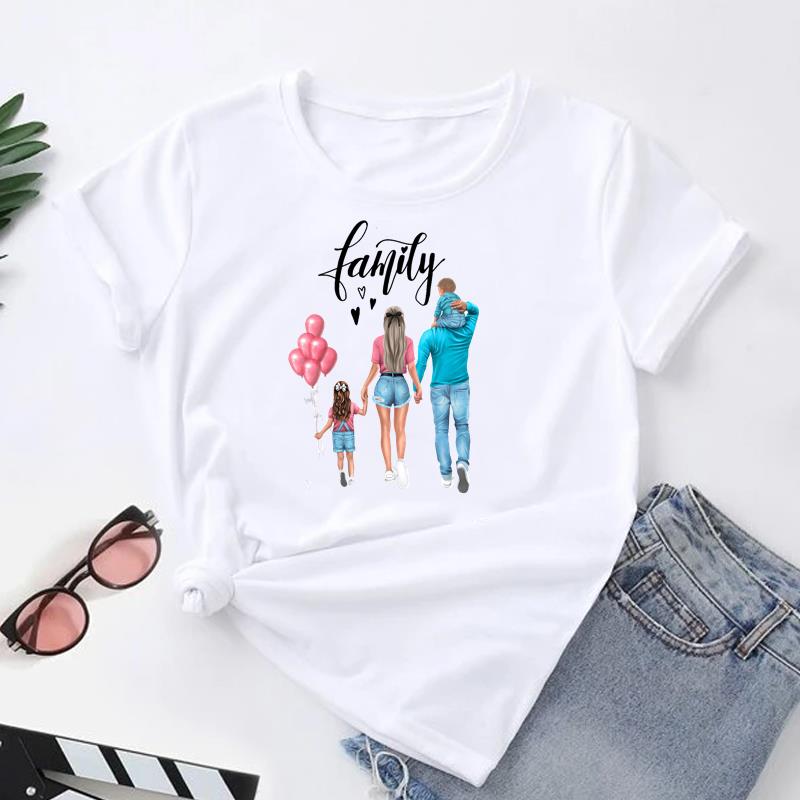 European size Women Print Tee Letter Mom Trend Mama Mother Top Fashion T Shirt Woman Female Clothing Short Sleeve Graphic T-shirts