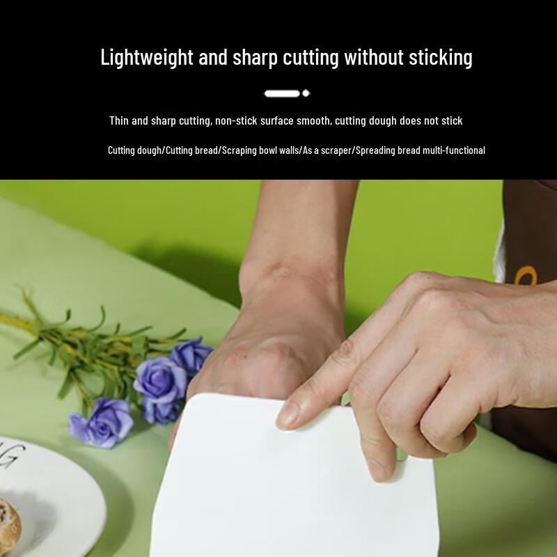 Large Trapezoidal Plastic Dough Scraper (2-Pack)