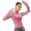 Womens Slim Fit Long Sleeve Workout Jacket Quick Dry Breathable Running Yoga Top Outdoor Fitness Coat
