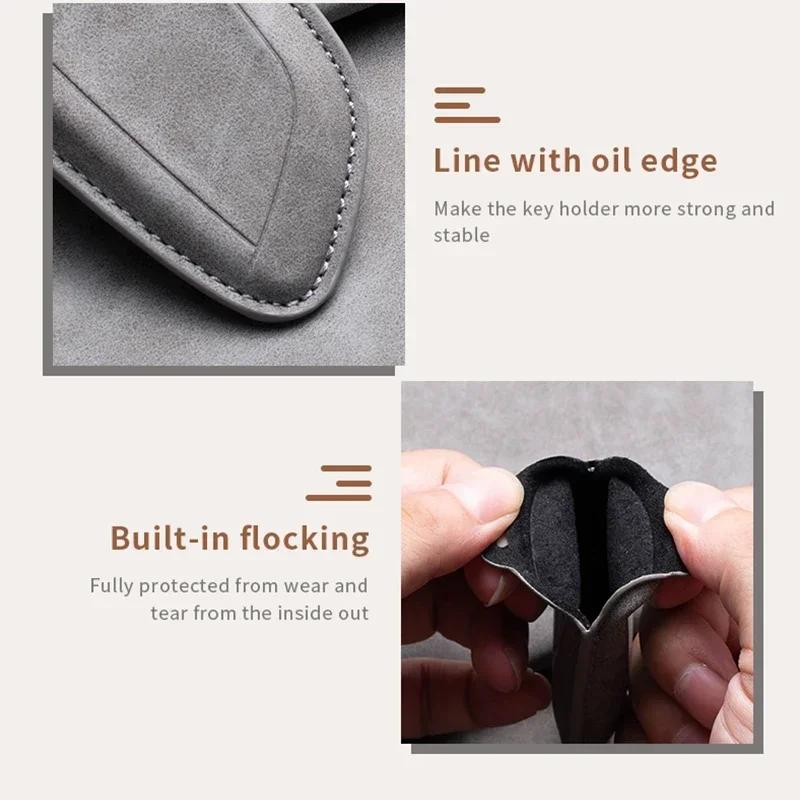 Leather Cover Protector Holder Car Remote Key Case Fob for Honda Civic Accord HR-V CR-V CRV 2 3 4 Buttons Keychain Accessories