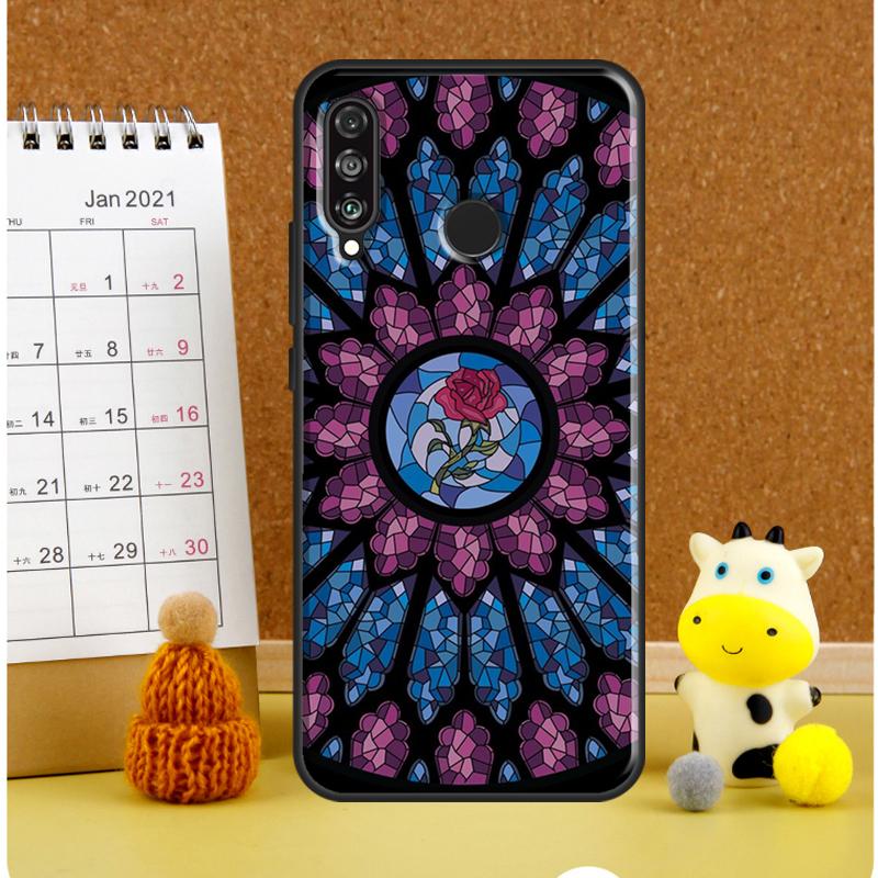 Stained Glass Rose Galaxys Case For Huawei Nova Y70 Y60 Y61 Y91 Y90 10 9 SE 5T 7i 8i 11i 11 P20 P40 Lite P30 Pro Cover