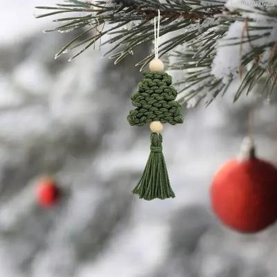 Árvore de Natal Nórdica Tapeçaria de Macramê Tecida Boho Franja Pendurada na Parede Sala de Estar Quarto Casa Hotel Jardim Decorações DIY Feitas à Mão