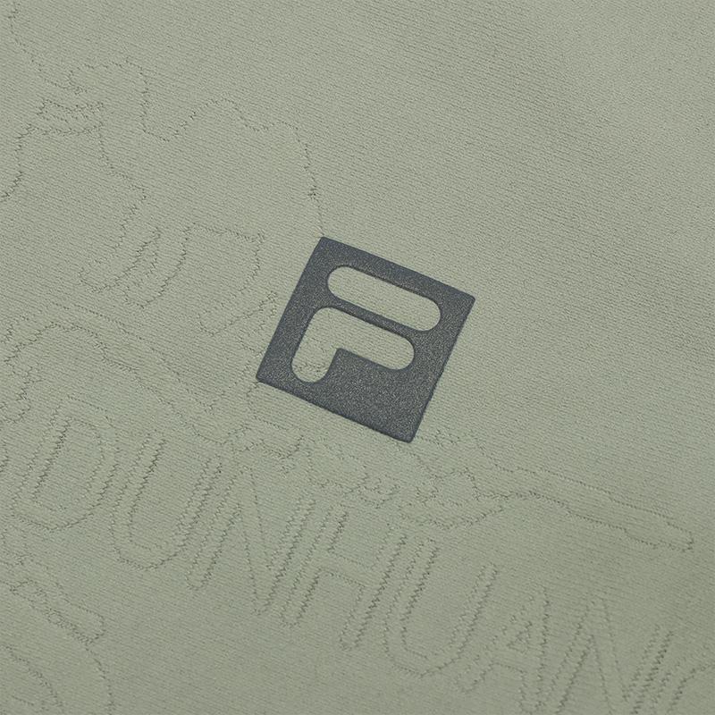 Fila Stand Collar Outdoor Half-Zip Raglan Long Sleeve T-Shirt Men Tops Moss-Green A11M517208FKK