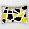 XUNYU Rectangular Polyester Print Pillowcase Yellow Geometry Home Cushion Cover Waist Pillowcase Car Chair Pillow Cover CE02