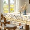 1 Stück Florale Frühlings- und Sommer-Tischdecken, Rund und Rechteckig, Verschiedene Größen, Retro Gold Floral Print Musterdesign, Französischer Stil, Tischdecke