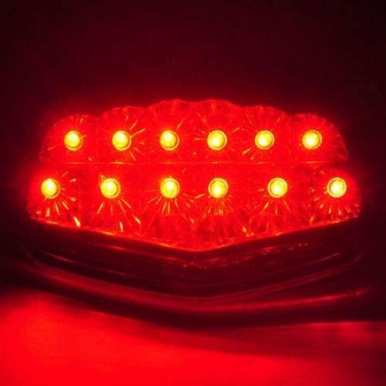 Integrated LED TailLight Turn Signals For Kawasaki EX250/Ninja 250R 2008-2012 Clear