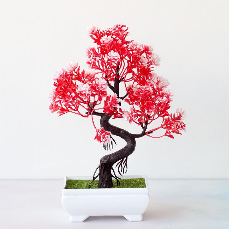 Garden Arrangement Room Decoration Plastic Plants Bonsai Small Tree Pot Fake Plant Potted  Yard Room Garden Decoration Outdoor