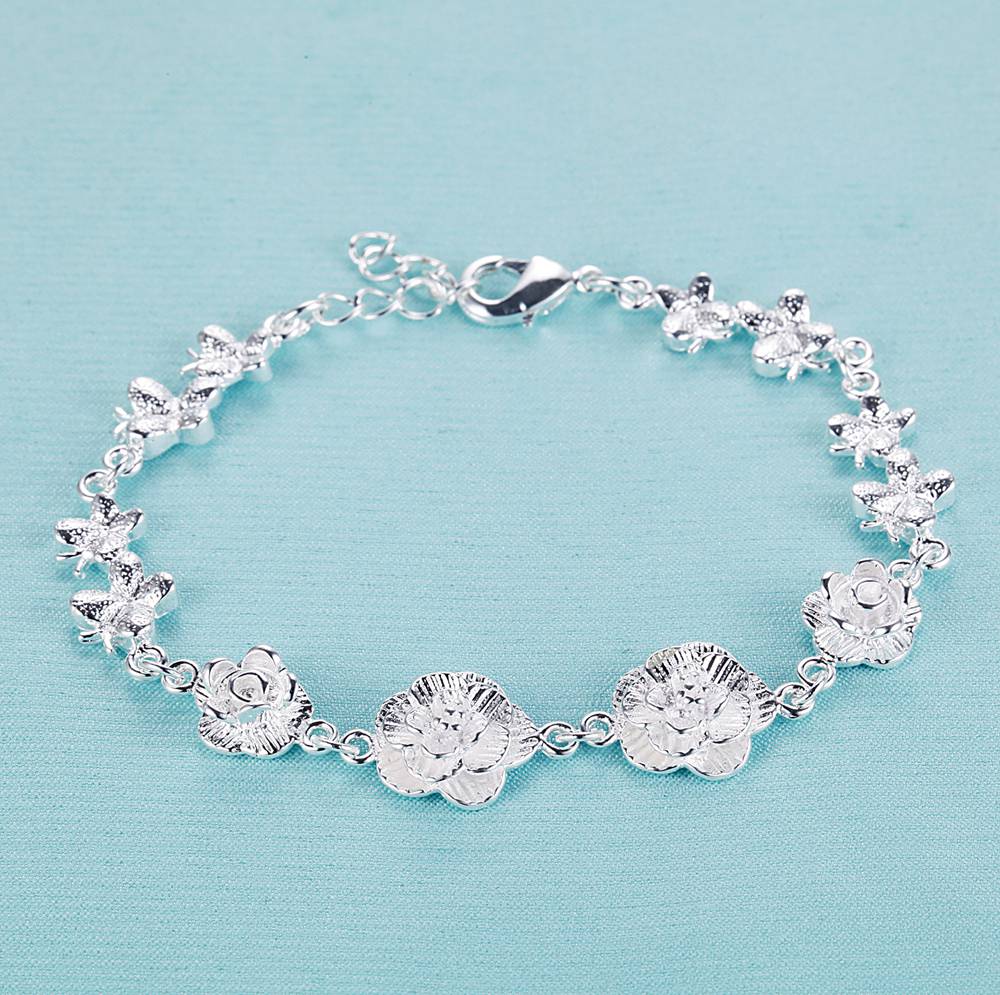 Brățară Argint 925 Inimă Lanț Romantism de Înaltă Calitate Pentru Femei Bărbați Modă Petrecere de Angajament Cadou Bijuterii de Nuntă