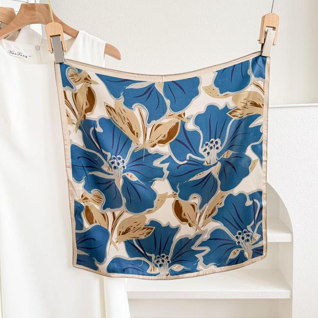100% Mulberry Silk Small Square Scarf - European Style, High-End Feel, Perfect for Mother's Birthday or Business Gift