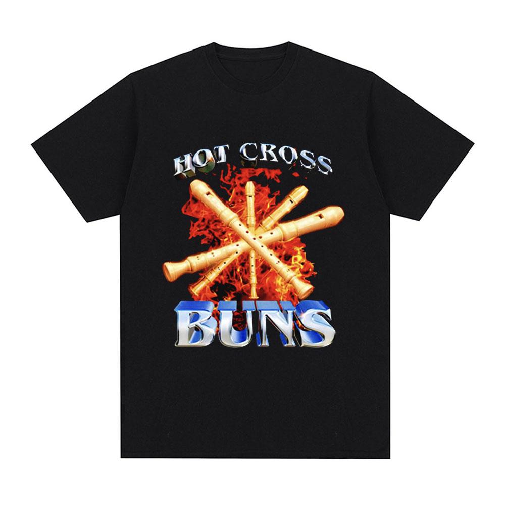 Hot Cross Buns Funny T Shirt Unisex Fashion Harajuku Short Sleeve Tshirts Casual Cotton Comfort Oversized T Shirts Streetwear Tops