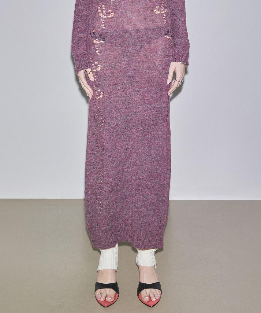 Sculpter 2Way Shawl Maxi Dress Deep Wine