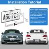 Bling License Plate Frame For Women - Sparkly Diamond Car Tag Cover With Rhinestone Crystals & Gift Bow, Stainless Steel Luxury Car Accessories For
