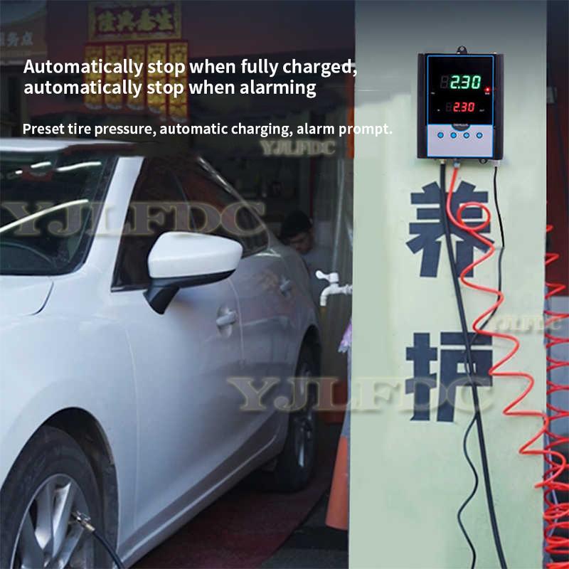 Wall-mounted Digital Tyre Pressure Gauge Car  Automatic Tyre Infaltor Inflation Gun Air Gauge Automatic Tire Shop Inflation Gun