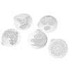 5 PCS/set Stainless Steel Lattes Art Stencils  Cappuccinos Art Templates