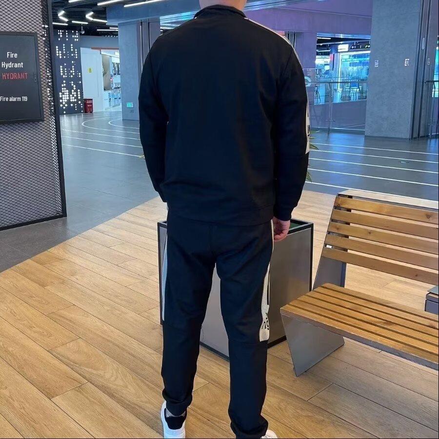 Men's Trendy Elastic Sportswear Two-Piece Set - Autumn/Winter Casual Outfit