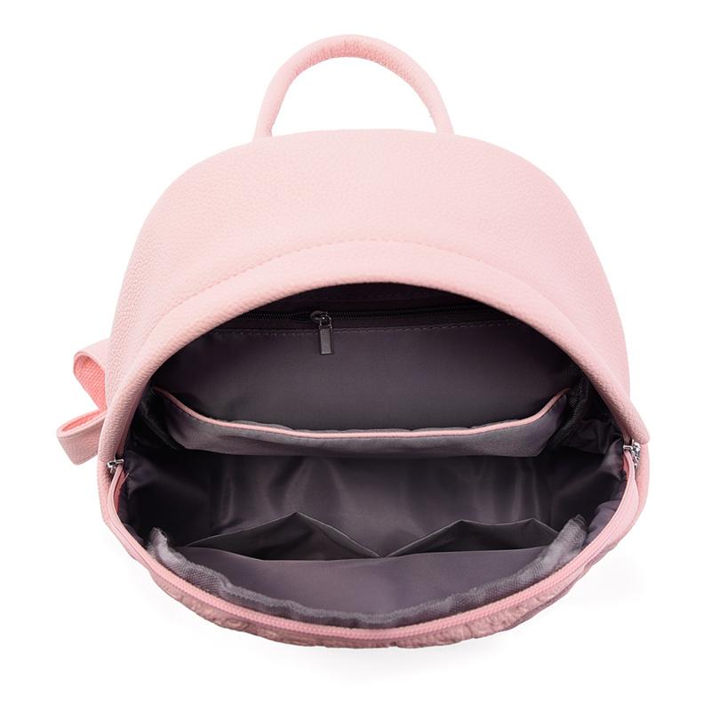 Women's Backpack Woven Pattern Backpack Large Capacity PU Schoolbag