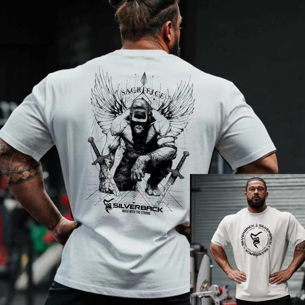 Poseidon Gorilla Professional Strength Training Clothing Brand Tshirt Cotton Graphic Tee Unisex Unisex Summer Streetwear