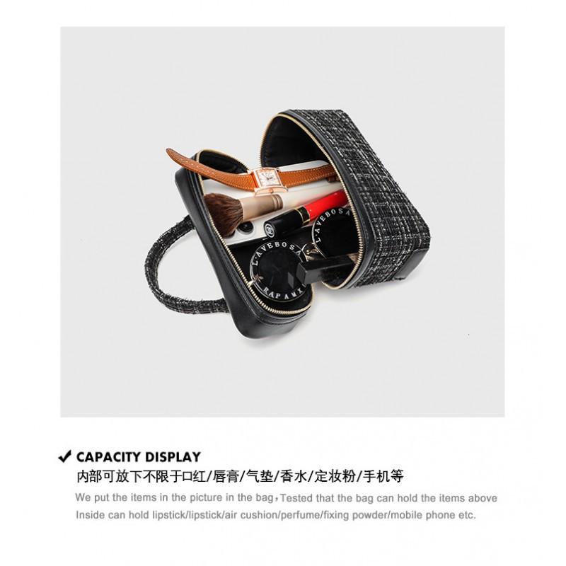 ZR Cross-border New Retro One-shoulder Cross-body Bag Style Woolen Box Portable Cosmetic Square
