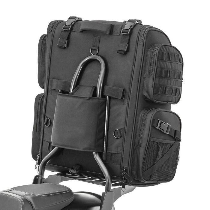 Sacoche sissy bar - Craftride M57 - Nylon hydrofuge - 57-60L - Compatible choppers et cruisers