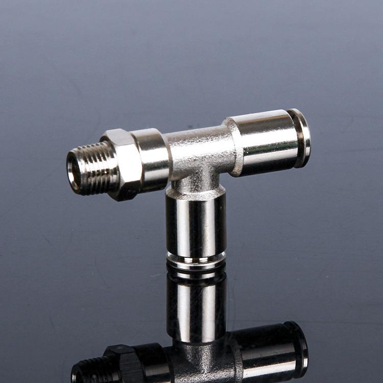All-Copper High-Temperature T-Type Three-Way Side Thread Pneumatic Connector TKC-PD 4 6 8-02 03 04
