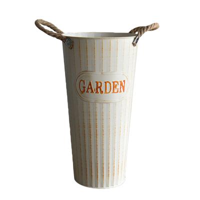 Retro vastagított vaslemez száraz virágos vödör Virágcserepes irodai lakberendezés