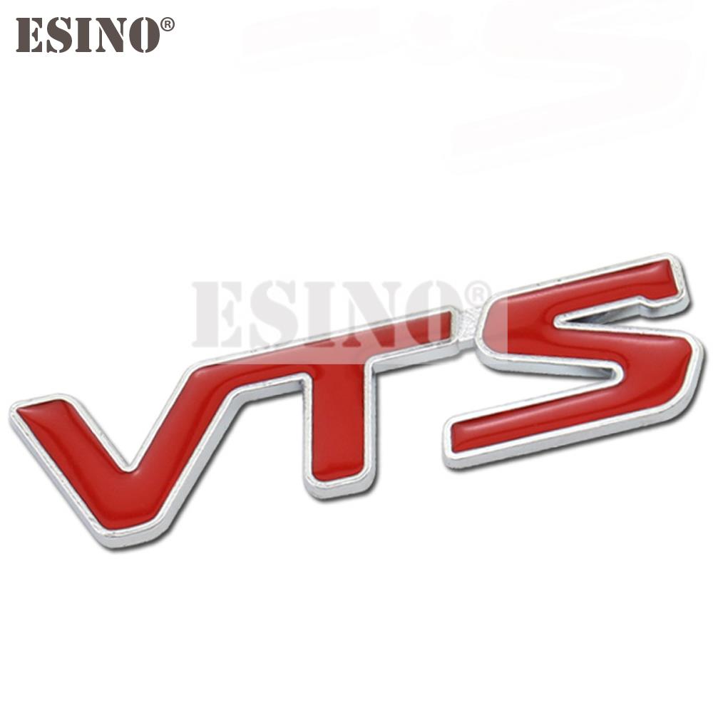 

1Pc New VTS Car Styling 3D Metal Chrome Zinc Alloy Emblem Badge Sticker Decal Fender Emblem Auto Accessory for VTS C2 C4 C5 C-Qurate