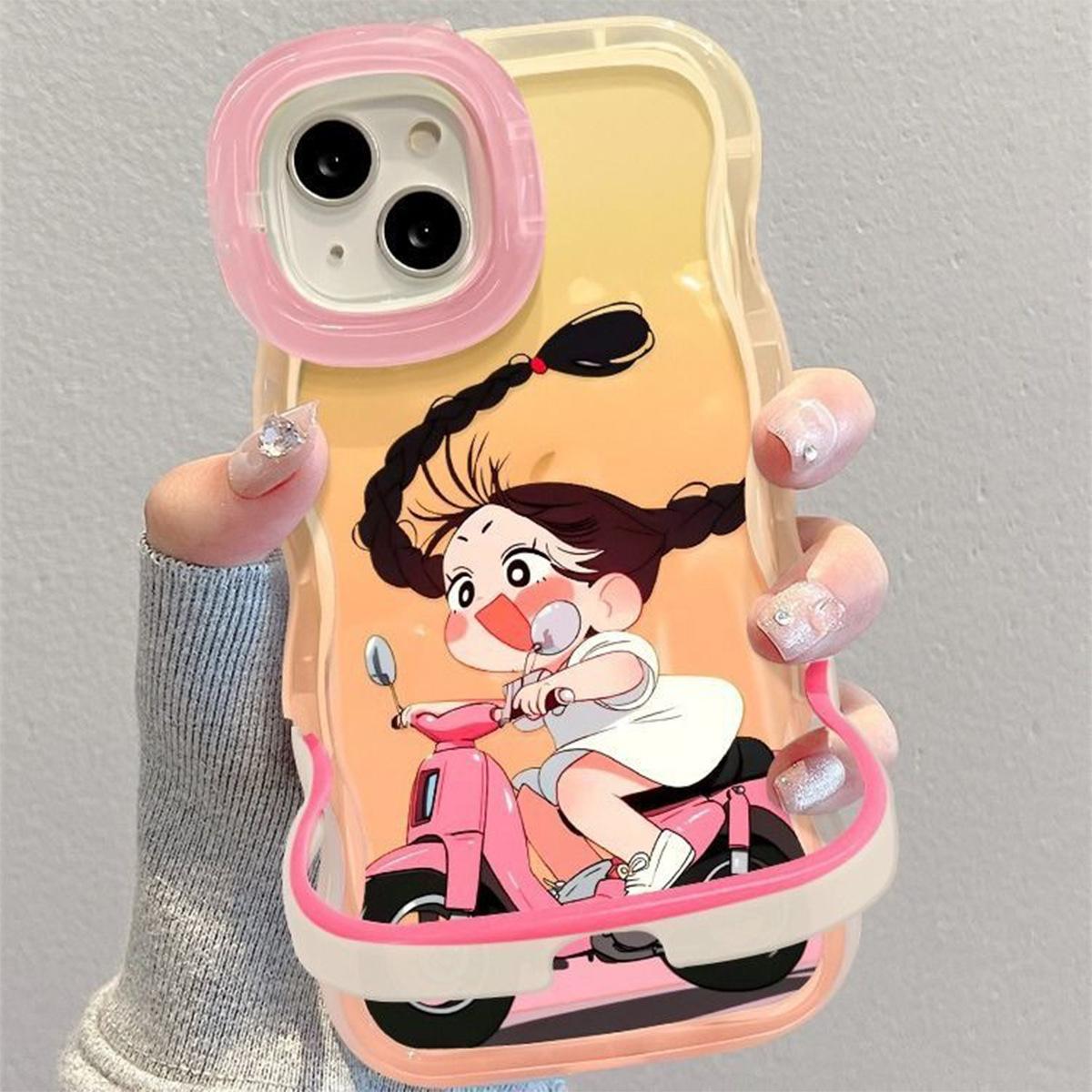 

Invisible Stand, Cute Mobile Phone Case, Female Mobile Phone Case, Super Cute Original Mobile Phone Case, Niche High-end Personality Cartoon For iPhone 16PROMAX