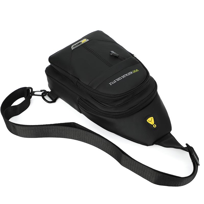 Men's Chest Bag Large Capacity Commuter Shoulder Bag Water-repellent Business Travel Crossbody Bag