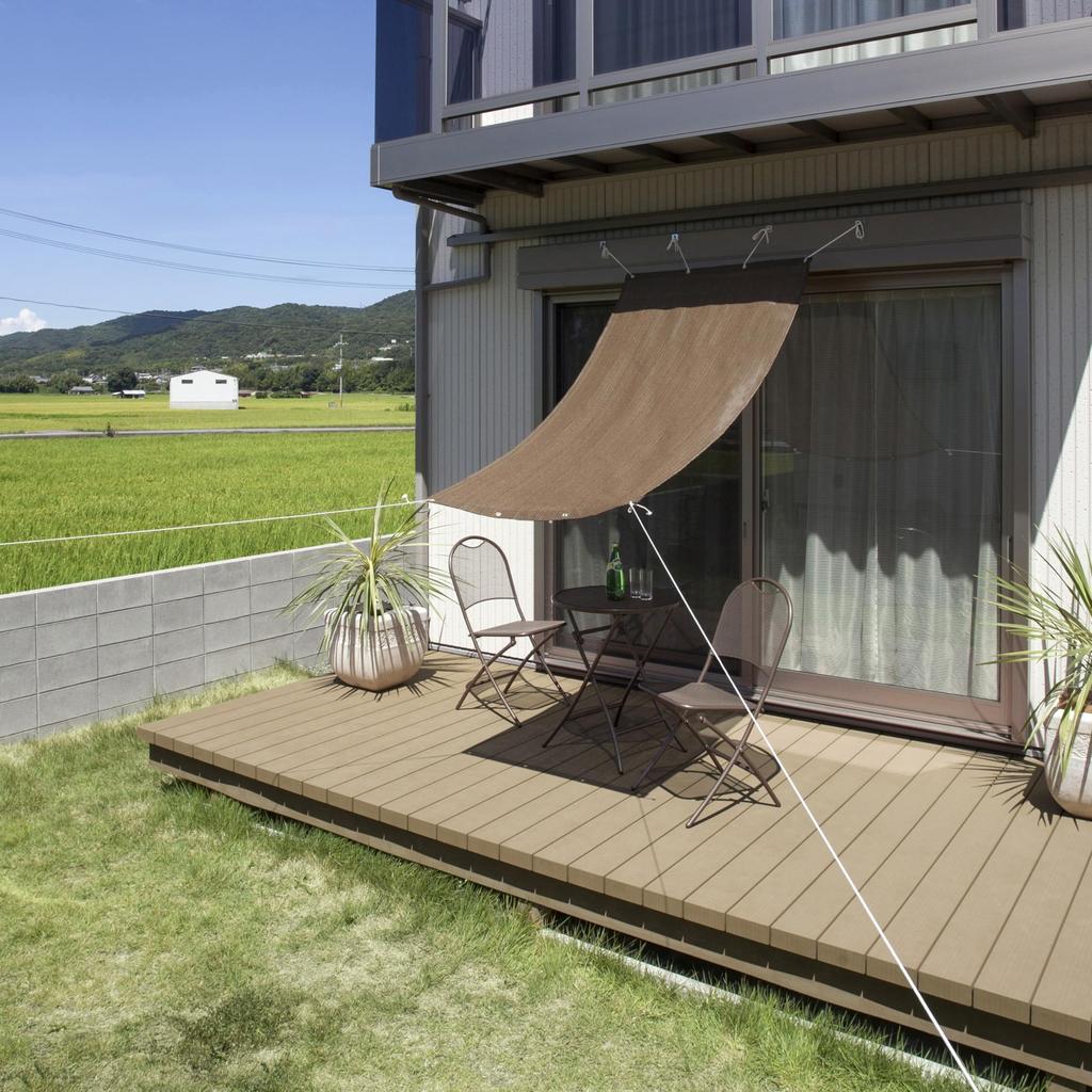 Takasho Cool Shade, Mocha, 1 x 2m, Polyethylene CSP, Sunshade Awning, CSP-20M2, Choose the Right Fit for Your Window, 2-Year Warranty