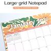 Colorful 2026 Calendar Notes 12 Month Calendar English Magnetic Calendar  Home Use