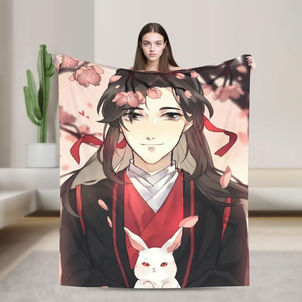 the Untamed Blanket Cute Rabbits Flannel Funny Soft Throw Blanket for Chair Covering Sofa Spring/Autumn